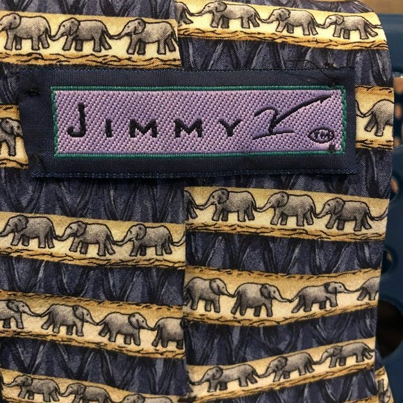 Jimmy Valvano Collection Two Silk Tie Made in USA by Stonehenge ELEPHANTS - Picture 5 of 6